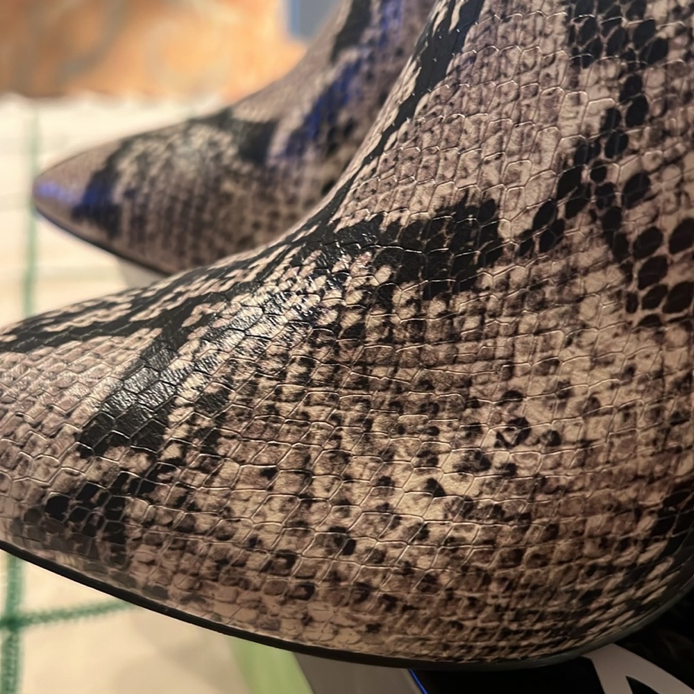 Sam Edelman Women's Snake Print Ankle Boots - Picture 8 of 10